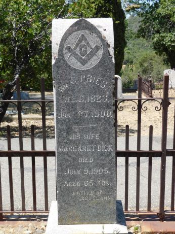 [Picture of William and Margaret Priest grave]
